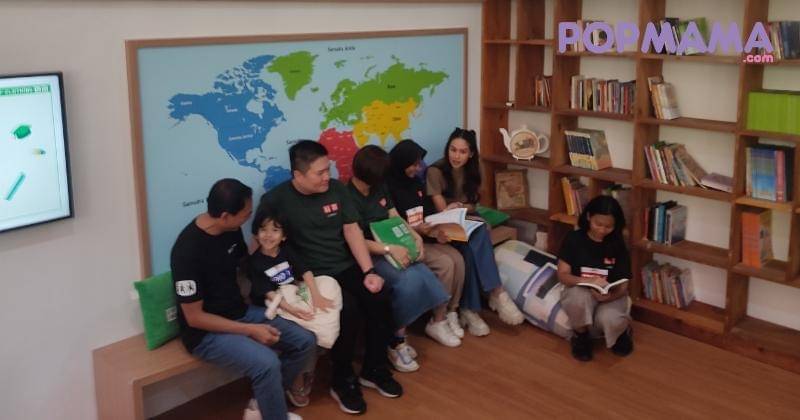 Potret Keseruan Maudy Ayunda, Uniqlo, dan beberapa anak SOS Children's Village, Minggu (28/07/2024), di Cibubur, Jakarta Timur. - Popmama.com/Erenzwei Ernawan